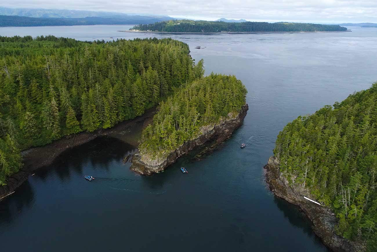 Zodiac aerial - Alert Bay, Canada