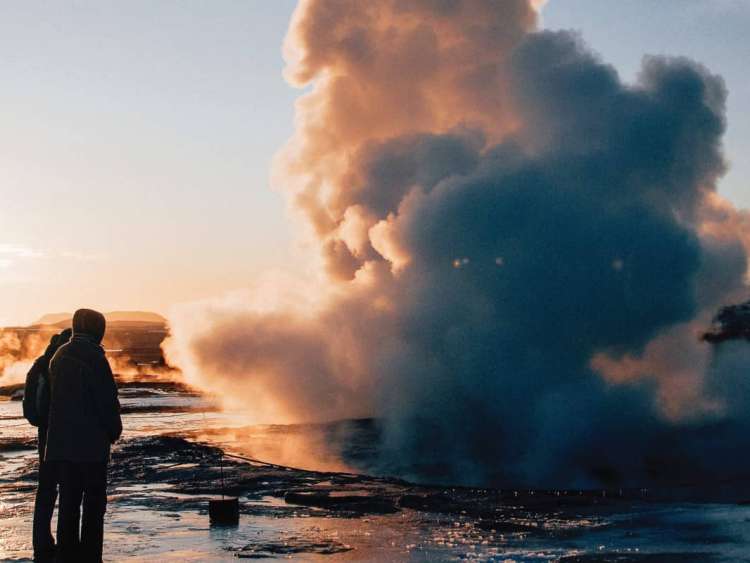 Visit a geyser in Reykjavik, Iceland