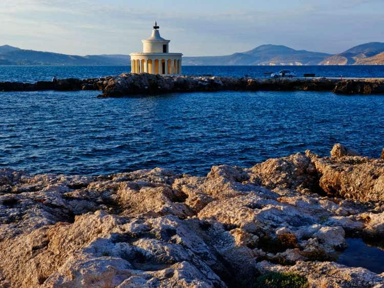Greece, Ionian Islands, Mediterranean sea, Cephalonia Island, Kefalonia, Argostolion, Saint Theodoron Lighthouse