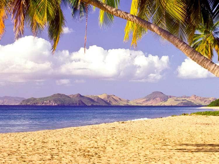 Federation of Saint Kitts and Nevis, Nevis Pinney's Beach Beautiful tropical beach.