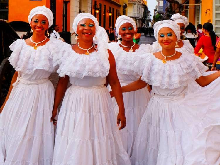 Colombia, Bolivar, Cartagena, Cartagena de Indias, Typical, Wedding, Celebration on the Street, at the Hotel Charleston Santa Teresa - Baluarte San Francisco Javier
