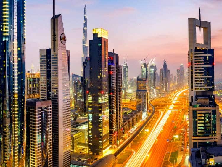 High Rises on Sheikh Zayed Road, Downtown Dubai, Emirate of Dubai, UAE