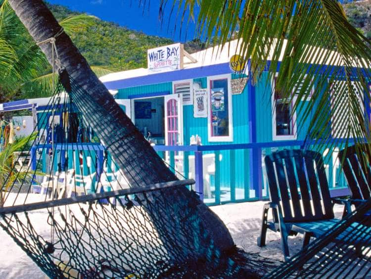 Beach Bar on White Bay, Island Jost van Dyke, British Virgin Islands, Caribbean
