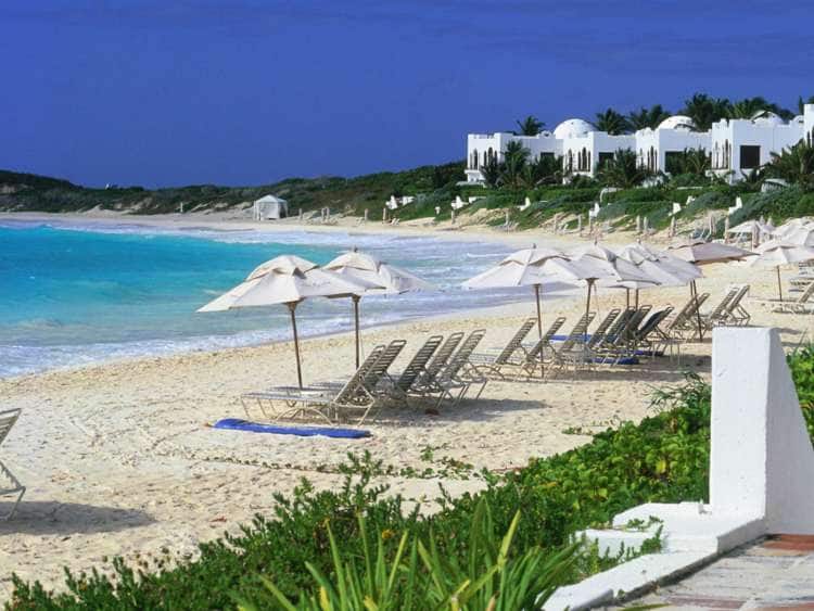 Caribbean, Anguilla, Cove Bay, Cap Juluca Resort, beach.