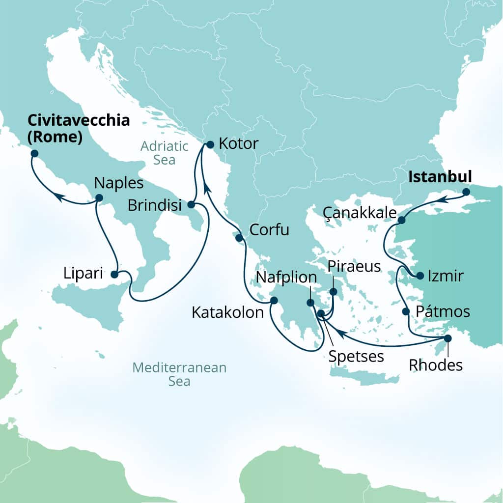 Map Of Itinerary E5M16B