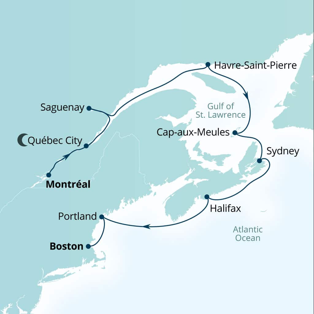 Itinerary map of 12-Day With The Atlantic: A Seabourn Conversations Exclusive