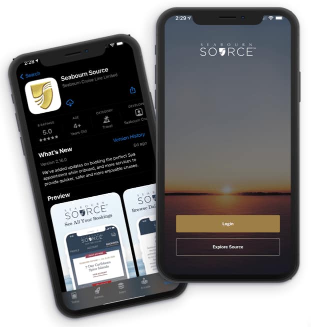 Seabourn Source-Download-Bildschirm im Apple App Store