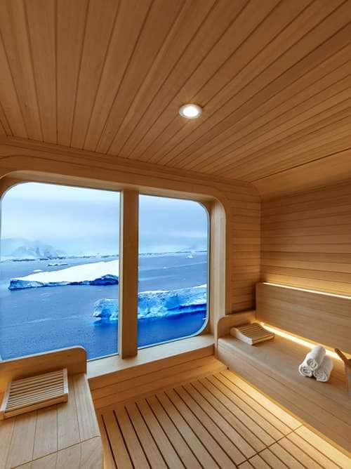 Sauna on a Seabourn Expedition cruise ship