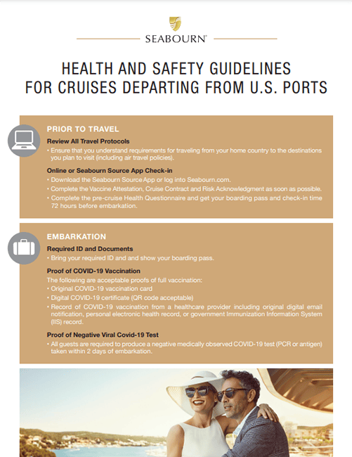 Health and safety guidelines for Alaska, Canada and New England cruises