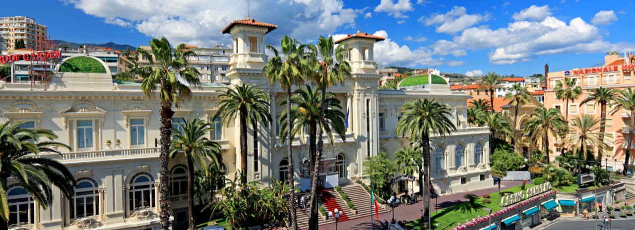Italy, Liguria, Imperia district, Riviera di Ponente, San Remo, Casino in San Remo