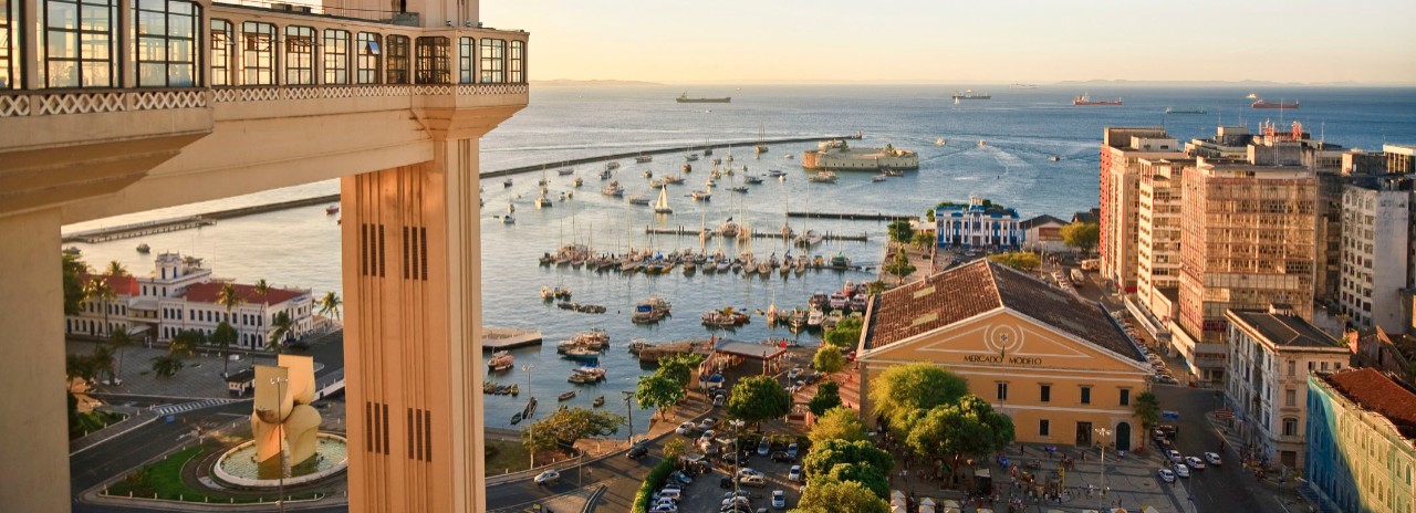 Brazil, Bahia, Salvador, Atlantic ocean, elevador lacerda