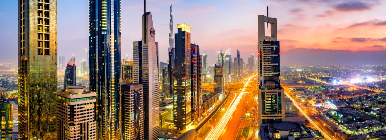 High Rises on Sheikh Zayed Road, Downtown Dubai, Emirate of Dubai, UAE