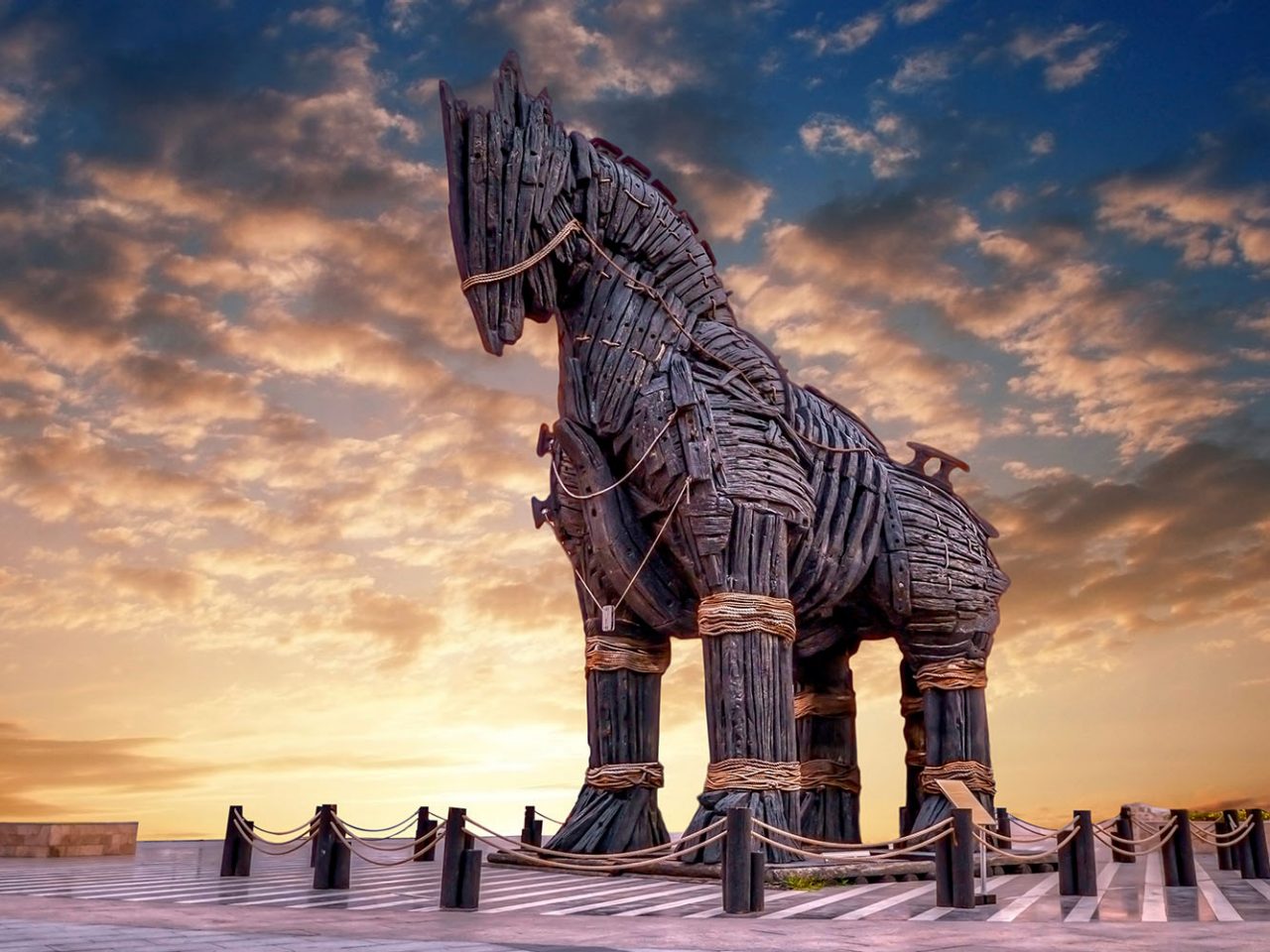 Wooden Horse in Canakkale, Turkey.