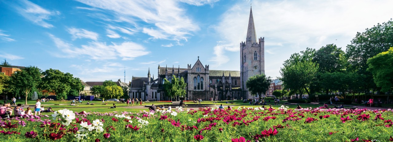 Ireland, County Dublin, Dublin, Wood Quay, St Patrick's Cathedral and St Patricks Park