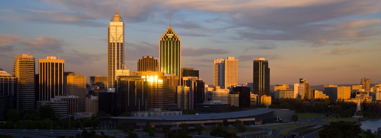 Skyline of Perth, Western Australia, Australia