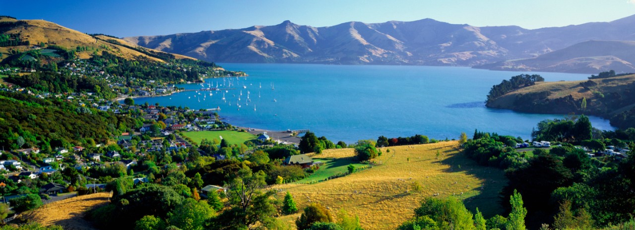 New Zealand, South Island, Banks Peninsula, Akaroa