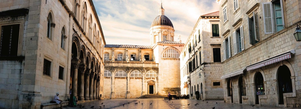 View of Assumption Cathedral in Dubrovnik, Croatia