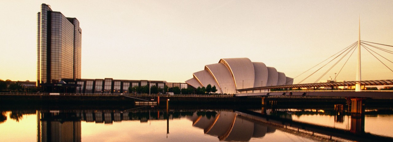 UK, Scotland, Glasgow, Exhibition Center, Clyde Auditorium Armadillo