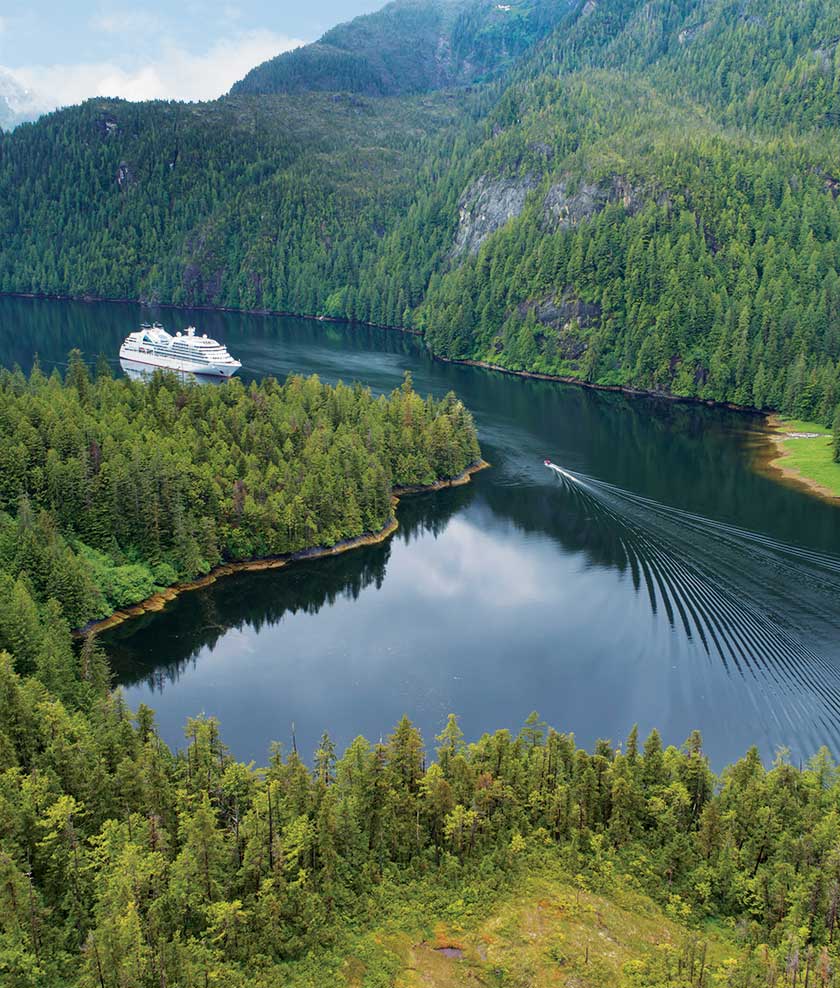 Seabourn Sojourn aerial - Misty Fjords, Alaska