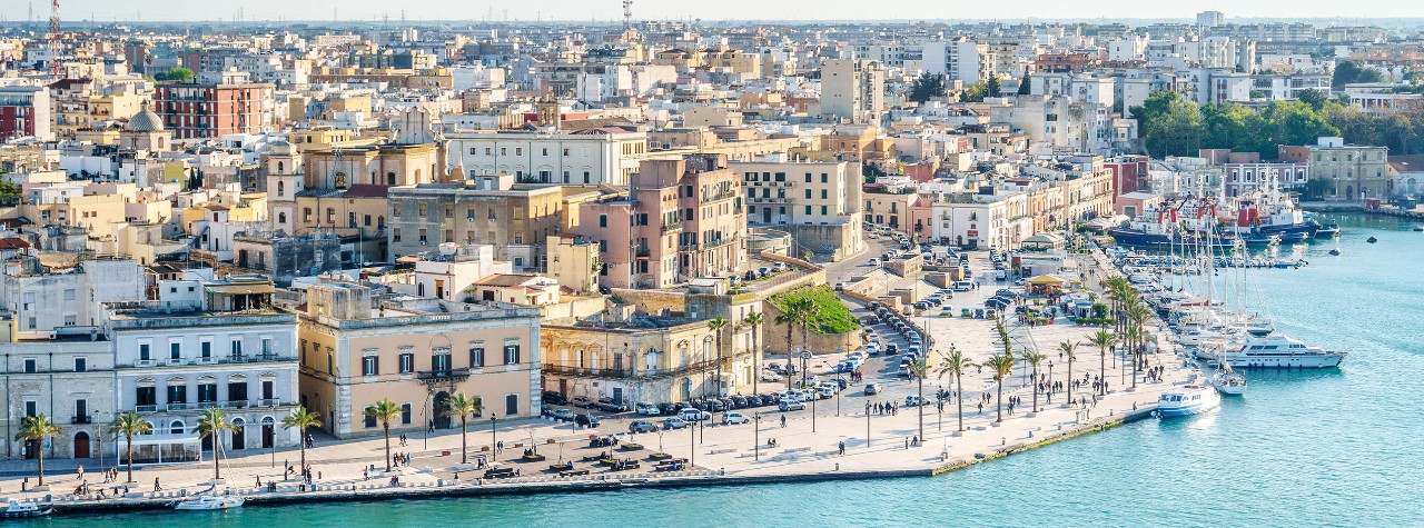 Aerial panorama of Brindisi, Puglia, Italy