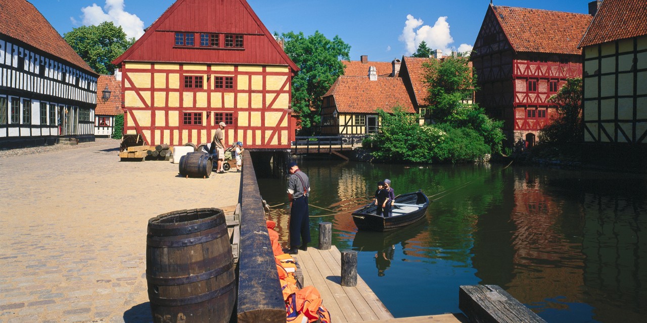 Historical town Den Gamle By, Arhus, Jutland, Denmark
