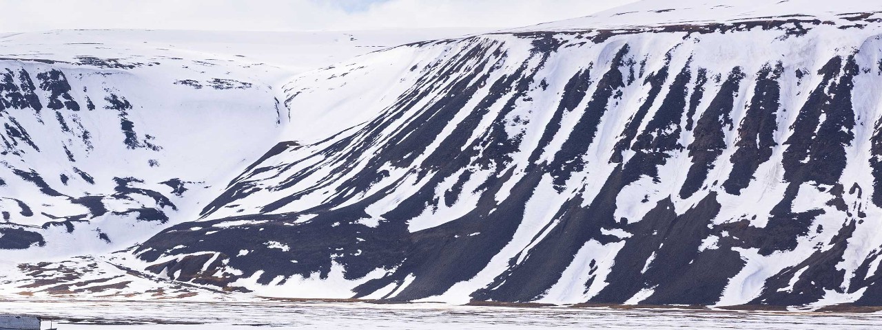 Snowy mountain in Norway