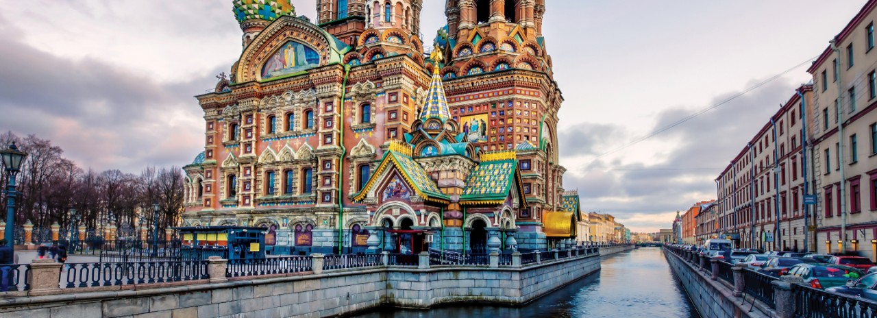 The Church of the Savior on Spilled Blood (Russian:    , Tserkov Spasa na Krovi) is one of the main sights of St. Petersburg, Russia. Other names include the Church on Spilled Blood (Russian:   , Tserkov"u2019 na Krovi), the Temple of the Savior on Spilled Blood (Russian:    , Khram Spasa na Krovi), and the Cathedral of the Resurrection of Christ (Russian:   , Sobor Voskreseniya Khristova)."n"nThis Church was built on the site where Emperor Alexander II was fatally wounded in March 1881.The church was built between 1883 and 1907. The construction was funded by the imperial family.